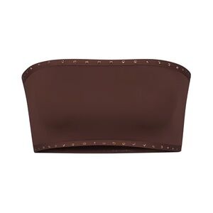 Skims NWT rhinestone swim bandeau bikini top - cocoa brown XXS